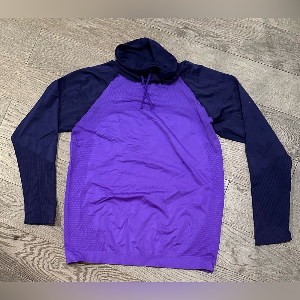 Champion Long Sleeve Mock Neck Purple Pull Over Size XL